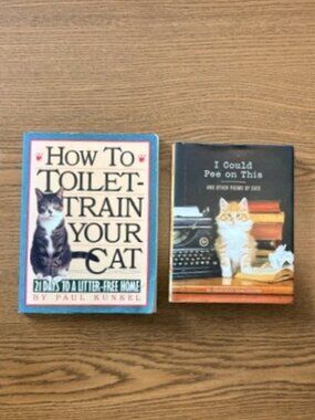 Cat Books - Set of (2) How to Toilet Train Your Cat and Book of Cat Poems